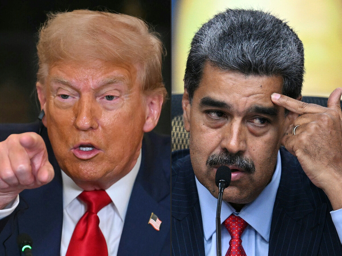 米ベネズエラ間の緊張が高まる中、対立するトランプ米大統領とマドゥロベネズエラ大統領