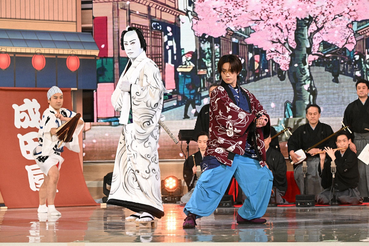 24時間テレビ「ボーダーレスLIVE」でKing & Prince髙橋海人さんの代役を見事に務めるTravis Japan松田元太さん（日本テレビ提供）