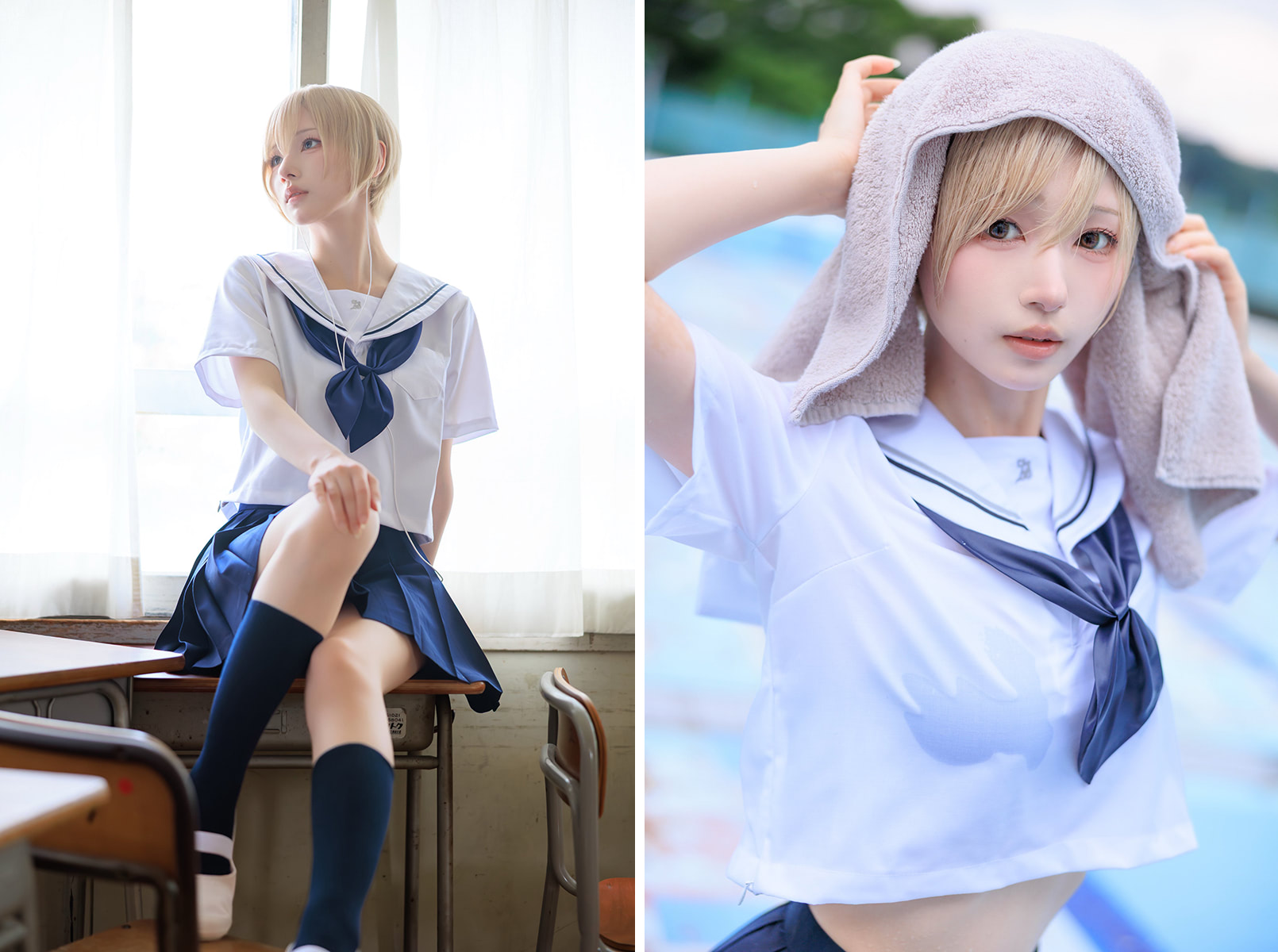 人気コスプレイヤー月海つくねさんが「ぼっち・ざ・ろっく！」の山田リョウに扮しステージでパフォーマンスする姿。金髪ショートのクールなビジュアルが6万いいねを超える大反響を呼んだ。