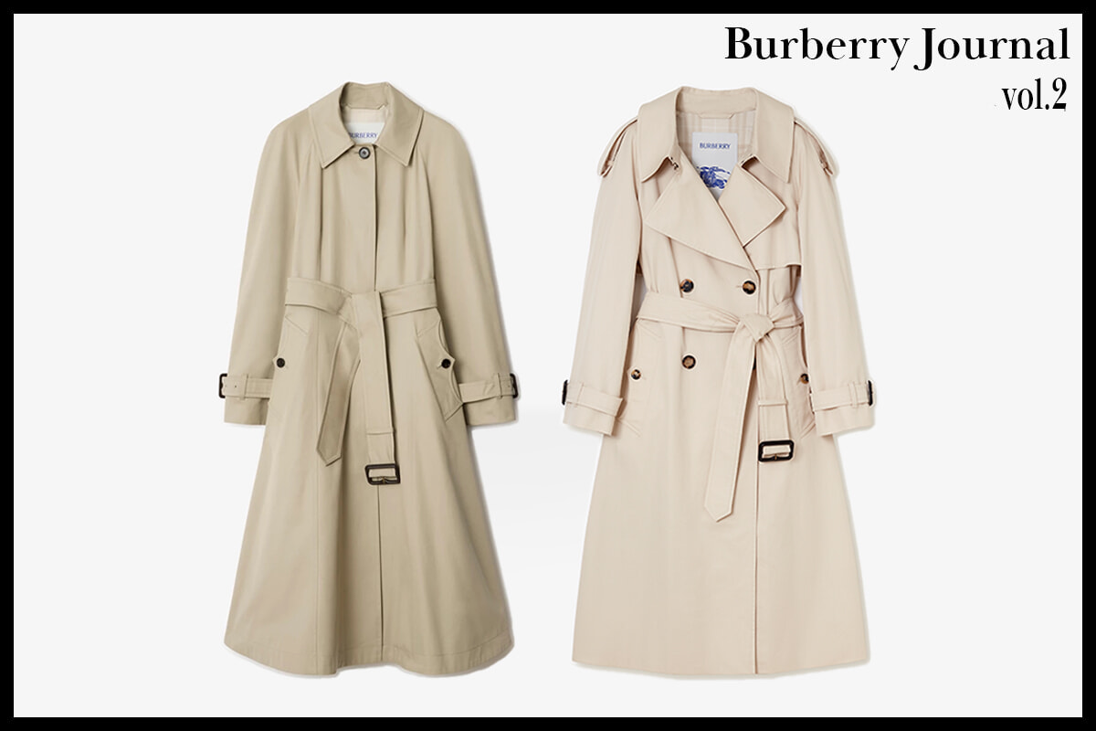 新作のトレンチコートで、一足先に秋始め。【Burberry Journal