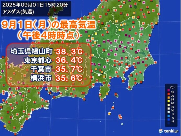 東京都心で今年26日目の猛暑日を記録し、暑さにぐったりする人々の様子