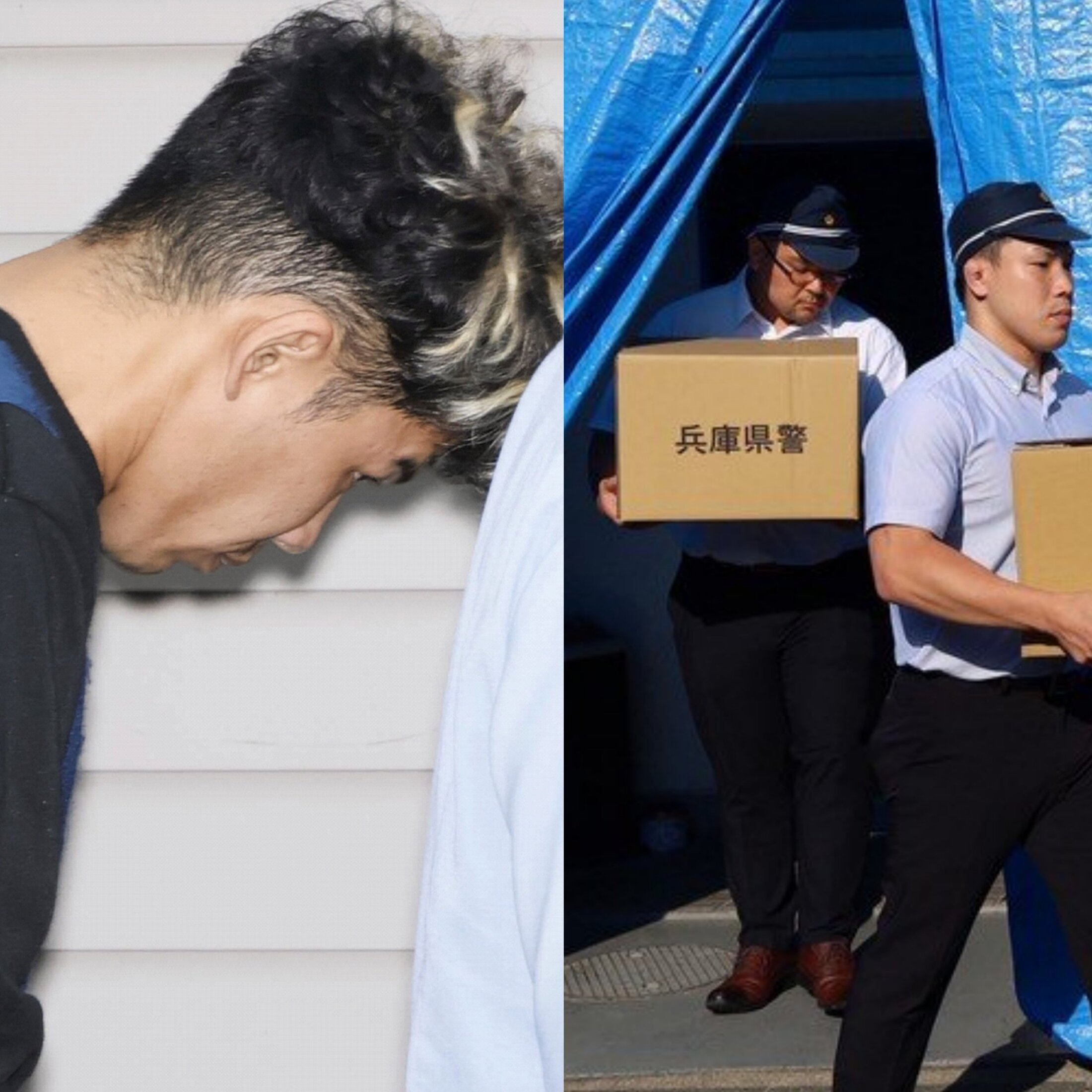 神戸ストーカー殺人事件の谷本将志容疑者と警察による家宅捜索の様子