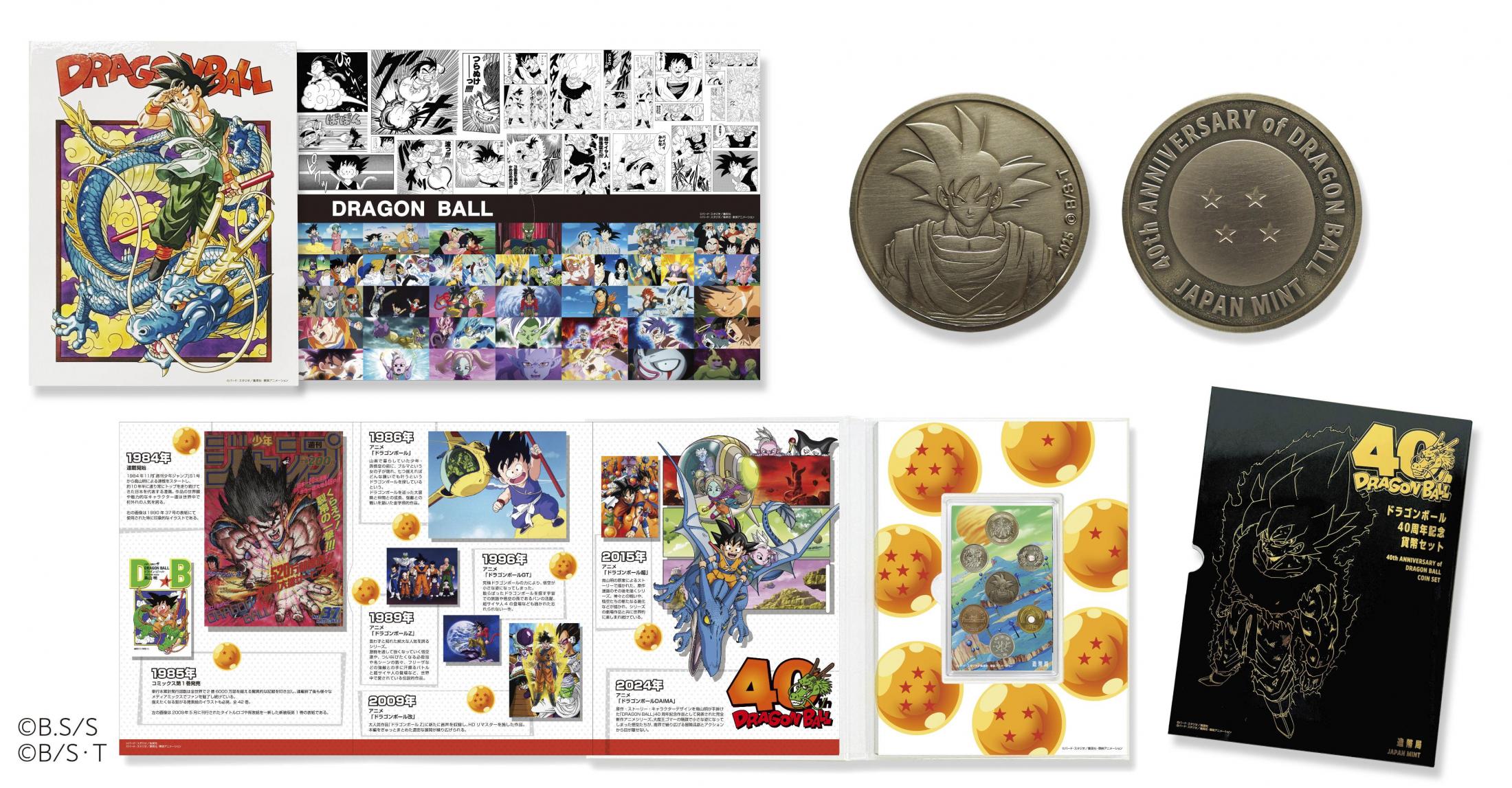連載40周年を迎える人気漫画「ドラゴンボール」記念のプルーフ貨幣セット
