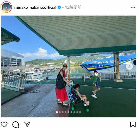大阪万博を弾丸日帰りで訪れた中野美奈子アナウンサーのインスタグラム投稿写真