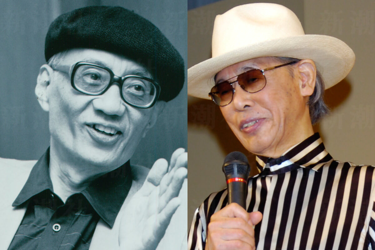 電話で仕事依頼を受け驚くやなせたかし氏（右）と手塚治虫氏（左）のツーショット。アニメ『千夜一夜物語』での協業の始まり