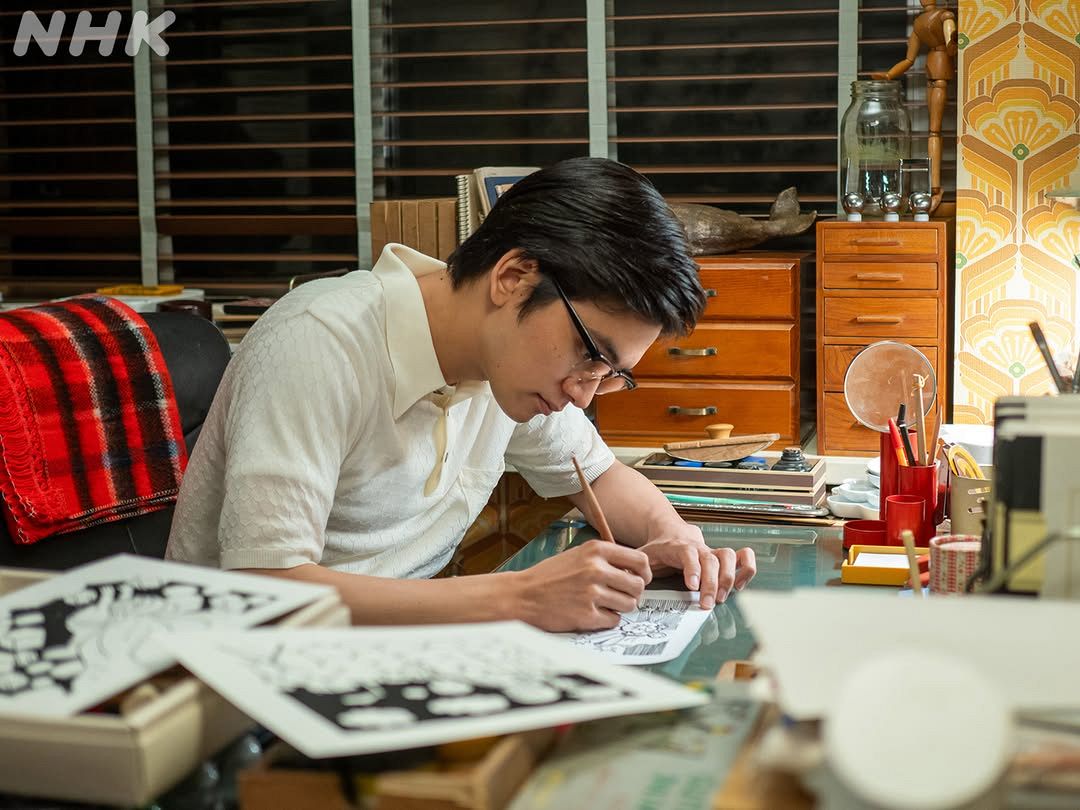 朝ドラ「あんぱん」で柳井嵩（北村匠海）が描く「おじさんアンパンマン」のイラスト