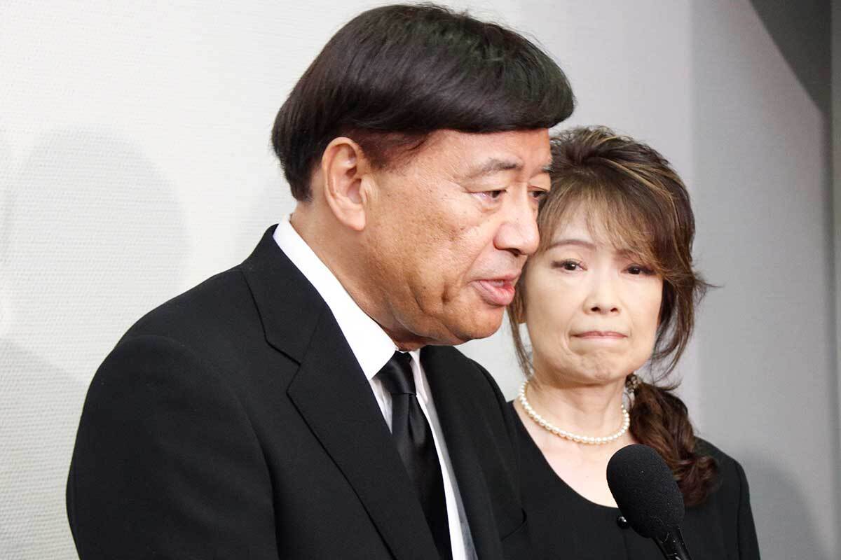 橋幸夫さんの通夜に参列し、故人への思いを語る夢グループ代表取締役の石田重廣氏