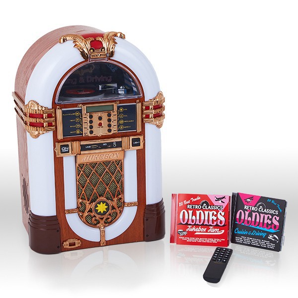 レトロ ジュークボックス風CDプレーヤー レトロな“ジュークボックス型”CDプレーヤー。アメリカン