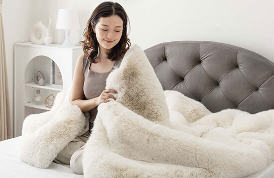 【オプ】ふに❤みかん❤極上ふわっとろ❤規格外…大きめお布団☆ボアケット♥ 新品 超暖 極上 プレミアム 超 BIG 毛布 大判 布団 ブランケット