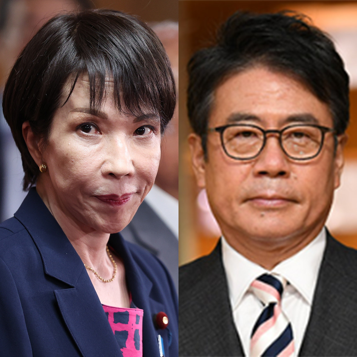 報道ステーションで大越キャスターからのインタビューを受ける高市早苗自民党総裁