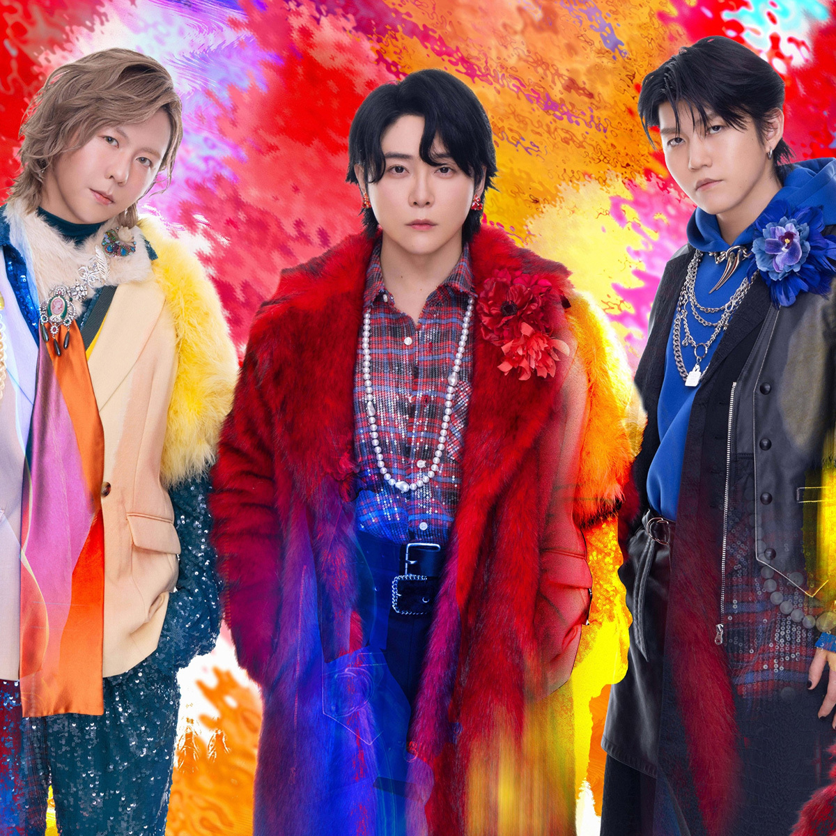 Mrs. GREEN APPLEのメンバー大森元貴、若井滉斗、藤澤涼架が生配信で今後の活動計画を発表する様子
