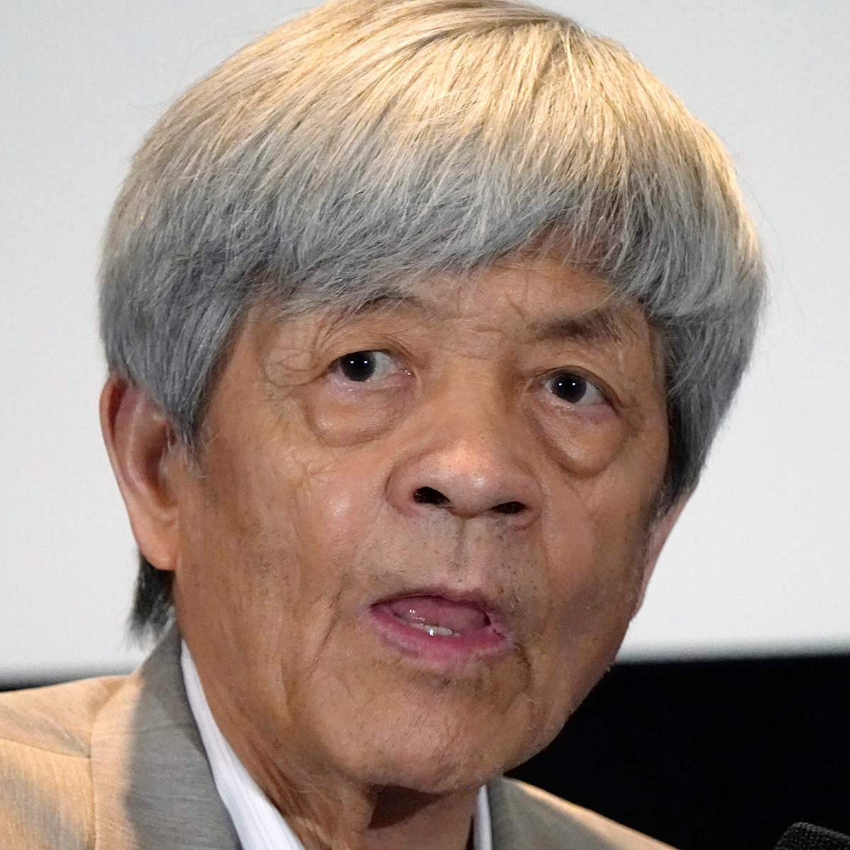 ジャーナリスト田原総一朗氏が討論番組に出演し発言する様子