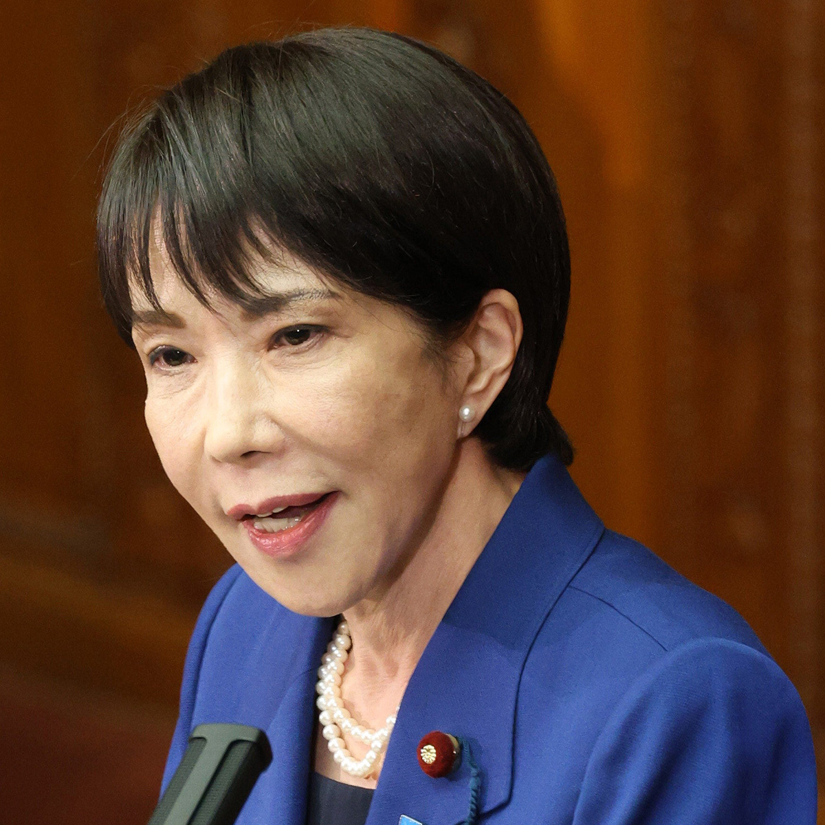 国会での所信表明演説中にヤジを受ける高市早苗首相