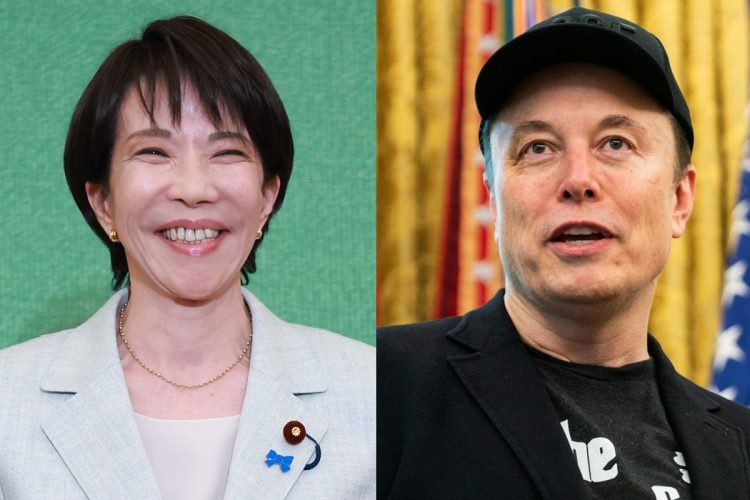 高市政権が財務省と全面対決へ、日本版「政府効率化局(DOGE)」の行方 高市早苗首相とイーロン・マスク氏の合成画像。日本版政府効率化局(DOGE)の行方を暗示する一枚。