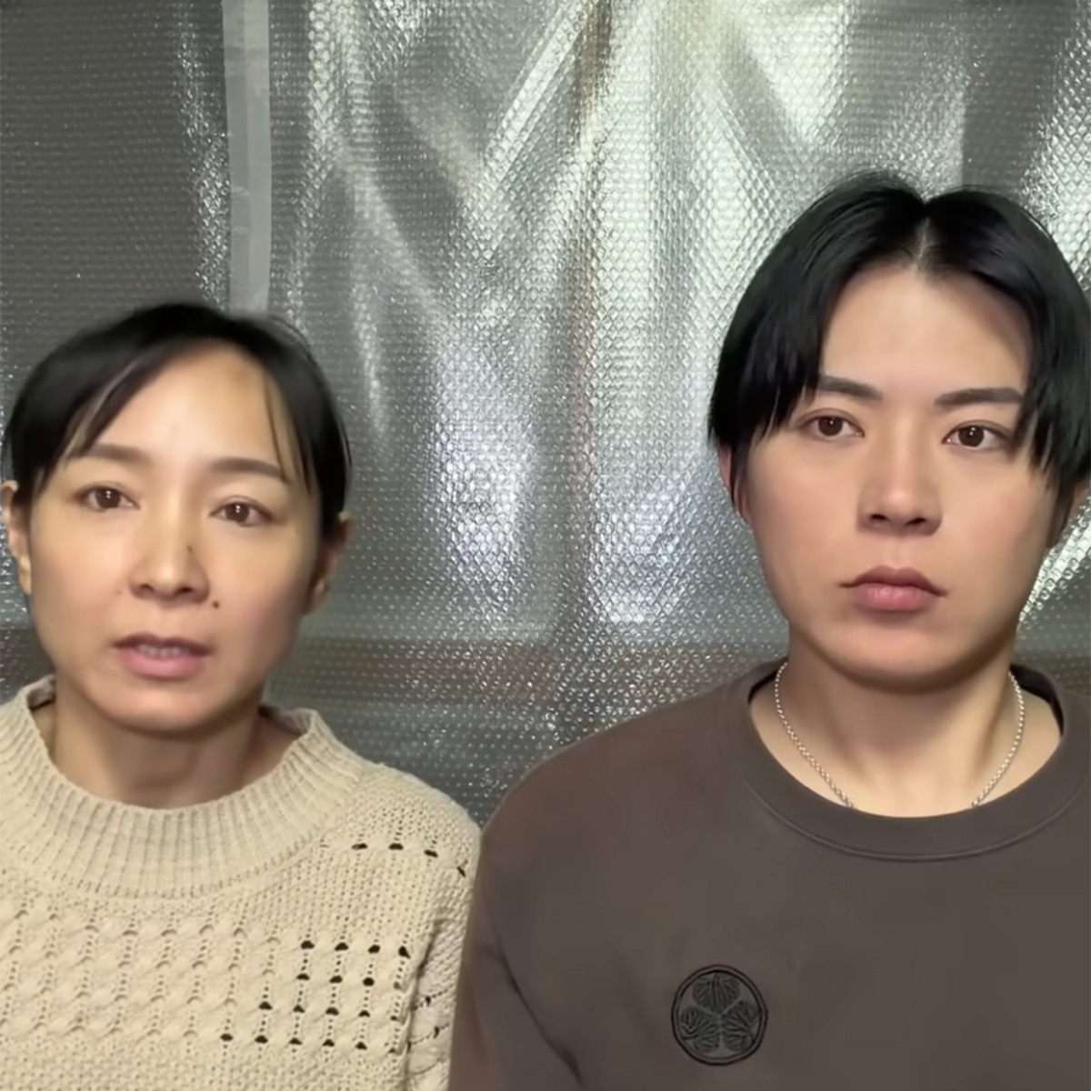 謝罪動画で神妙な面持ちのポンコツらいす夫婦