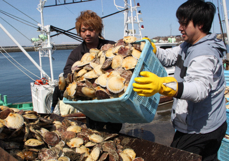 冷凍ホタテ、中国への輸出再開 日本産水産物の輸入全面中止後初(毎日新聞)