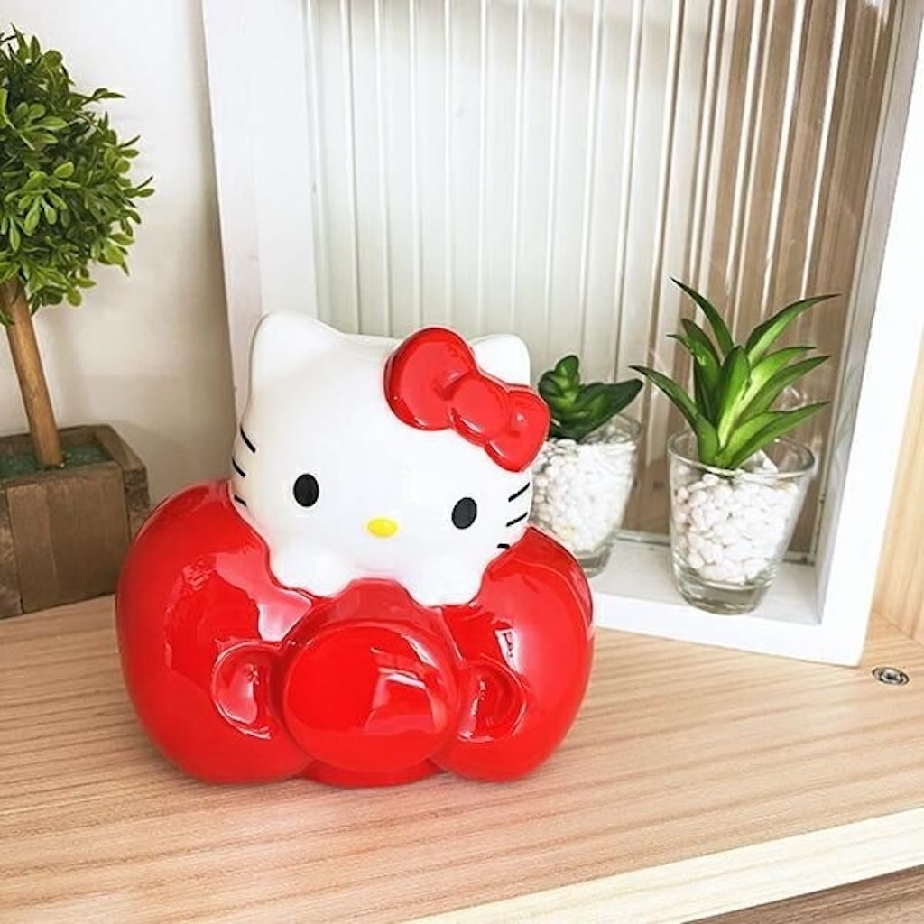 ハローキティ　 貯金箱　赤 サンリオ ハローキティ 貯金箱 エッジー Sanrio