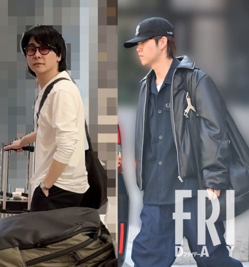 Mrs. GREEN APPLEのギタリスト若井滉斗（右）とボーカル大森元貴。若井にNiziUニナとの熱愛報道が飛び出したことで、大森との関係も懸念されている状況を捉えたもの。