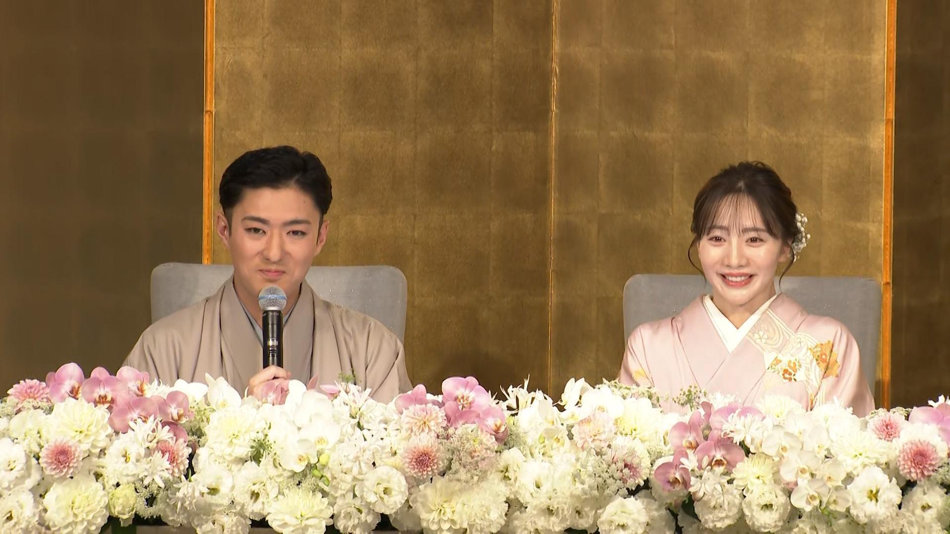 金屏風の前で婚約指輪披露も!中村橋之助さんと元乃木坂46能條愛未さんが婚約会見「幸せです!」プロポーズはハワイのレストランで(FNNプライムオンライン(フジテレビ系))