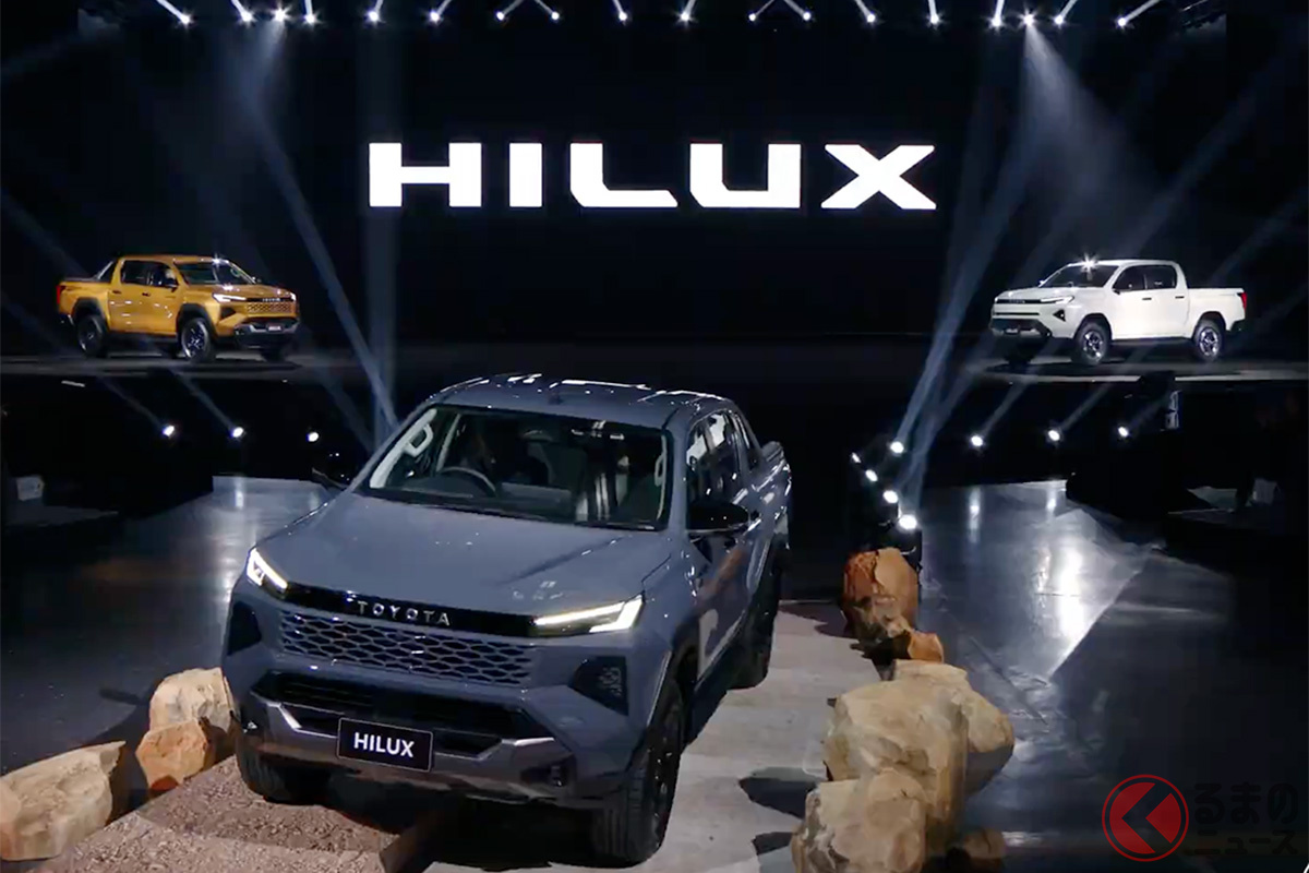 トヨタ、新型「ハイラックス」タイで世界初公開=9代目はBEV設定 日本は26年導入へ(くるまのニュース)