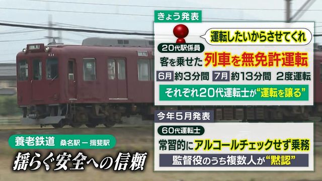 「運転士になりたいという夢があった」無免許の社員が客を乗せて列車を運転　運転士になるための訓練　家庭の都合で中断していた　養老鉄道（中京テレビＮＥＷＳ） - Yahoo!ニュース