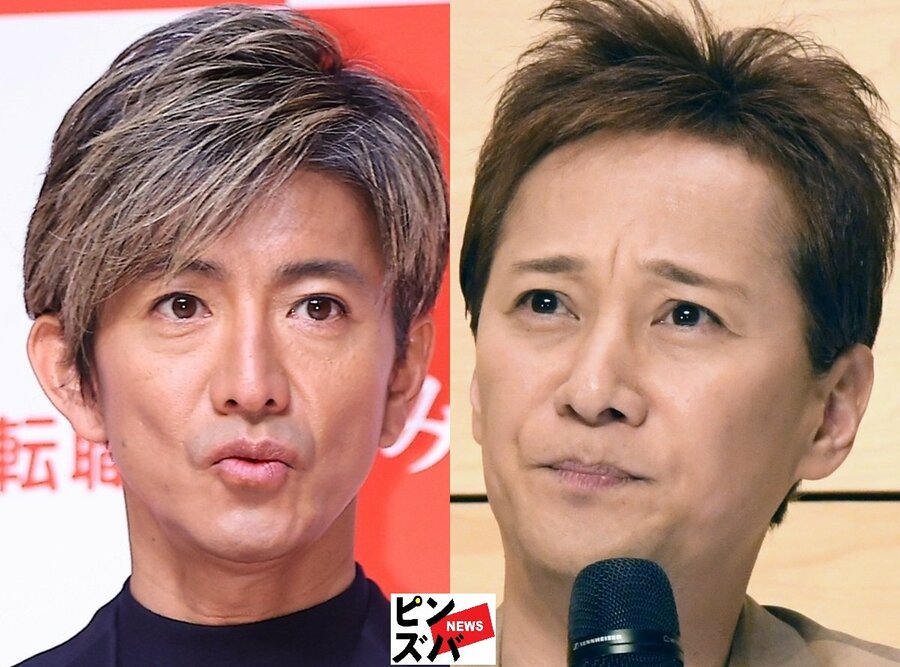 木村拓哉と中居正広氏の画像。SMAPの元メンバー。