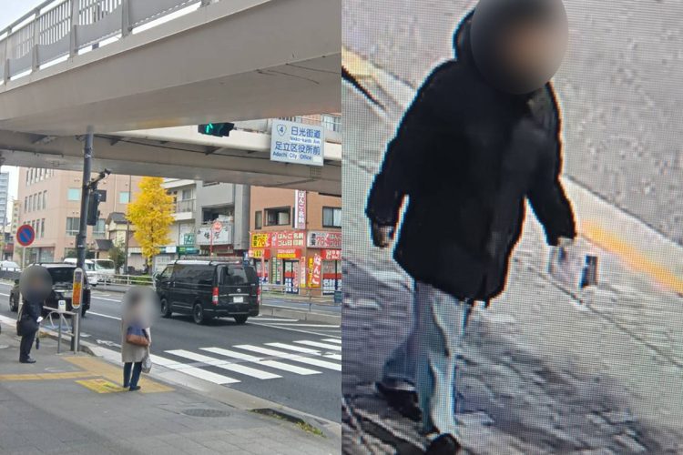 東京都足立区梅島の国道で発生したひき逃げ事故現場