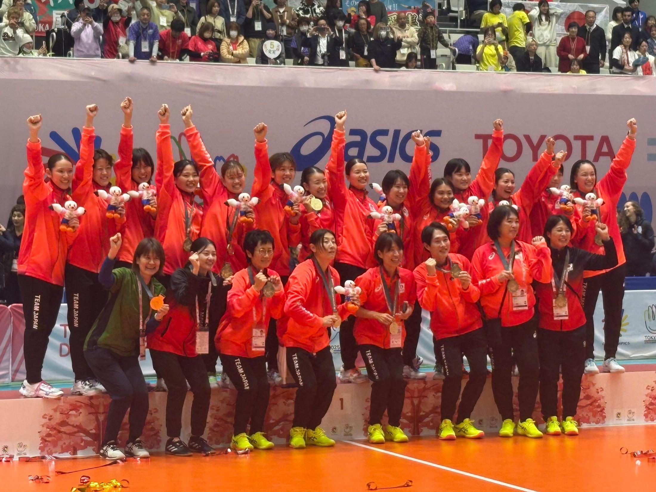 【バレー】女子バレーが金メダルを獲得 <b>東京</b>2025デフリンピック