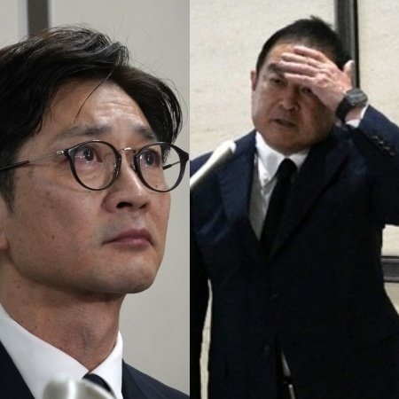 元TOKIO・国分太一氏が会見で謝罪の意を示す様子