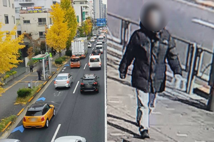 足立区ひき逃げ事故現場を捉えた読者提供の写真