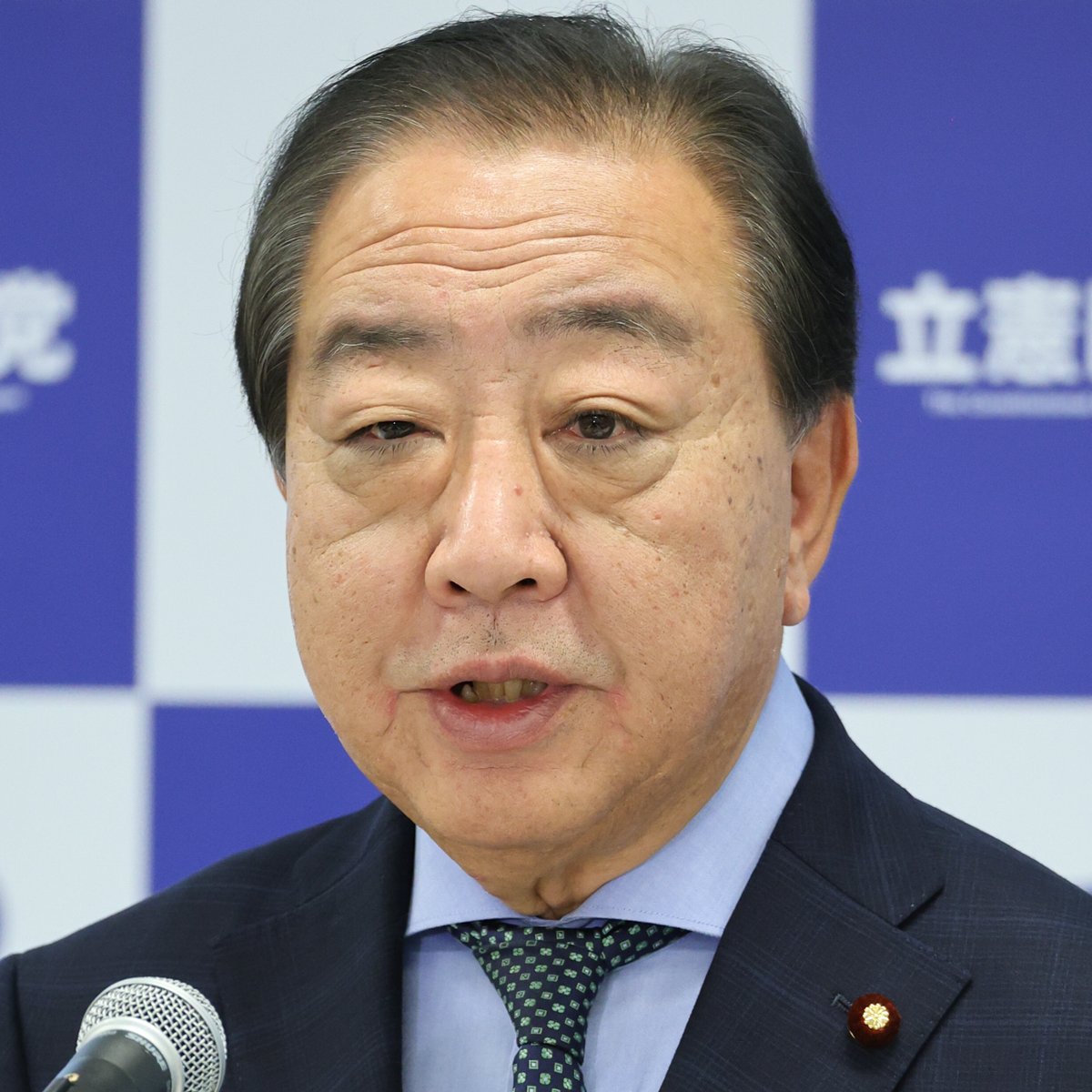 党首討論で政治資金問題を追及する野田佳彦立憲民主党代表