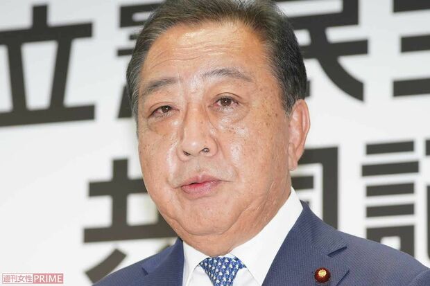 立憲民主党の野田佳彦代表が国会で発言する様子