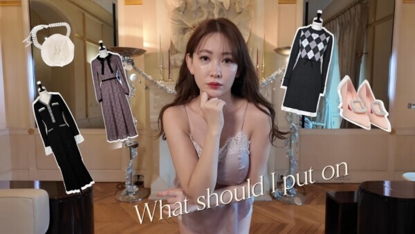 小嶋陽菜の公式YouTubeチャンネルで披露されたホリデーシーズンのドレスアップスタイル