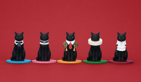 黒猫と首輪」がガチャフィギュアに！ 「よそいきリボン」「闘牛士