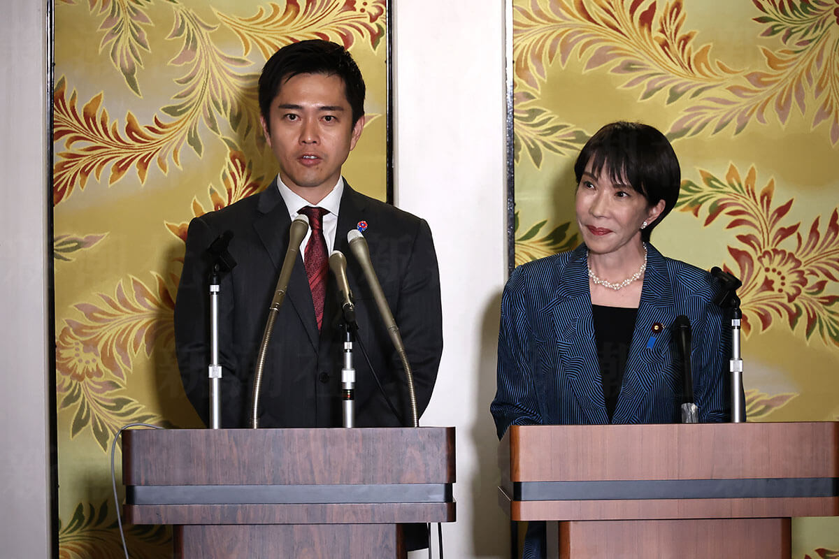 高市早苗氏と日本維新の会の吉村洋文代表が国会で意見交換