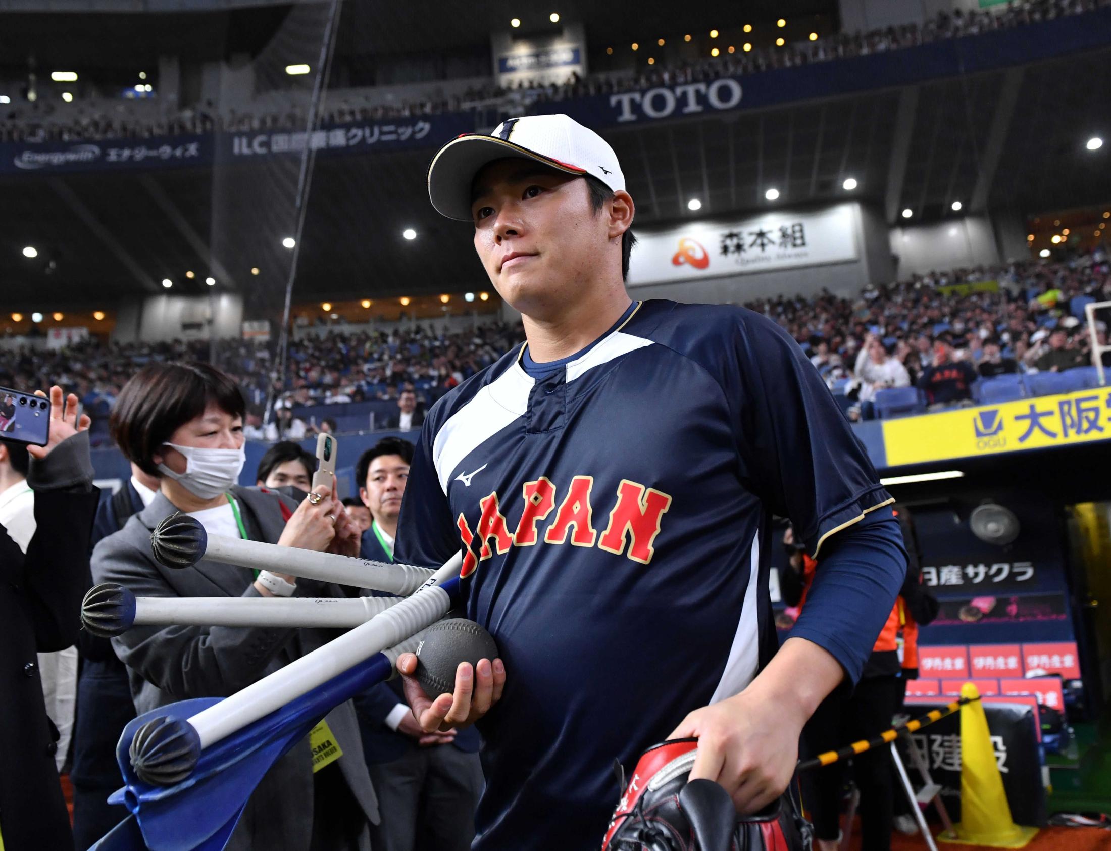 侍ジャパン・山本由伸が京セラ凱旋 やり投げなどで調整 6日台湾戦で