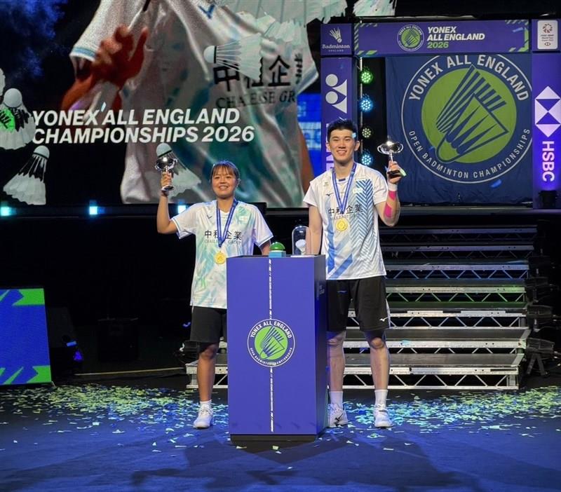 バドミントン全英オープン、台湾がW優勝 男子シングルスと混合ダブルス