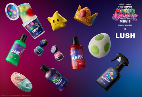 LUSH、「ザ・スーパーマリオギャラクシー・ムービー」コラボお風呂