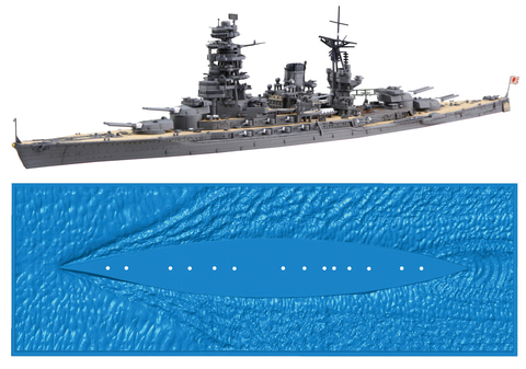 フジミ模型、1/700波シリーズ「日本海軍戦艦 長門 昭和19年/捷一号作戦