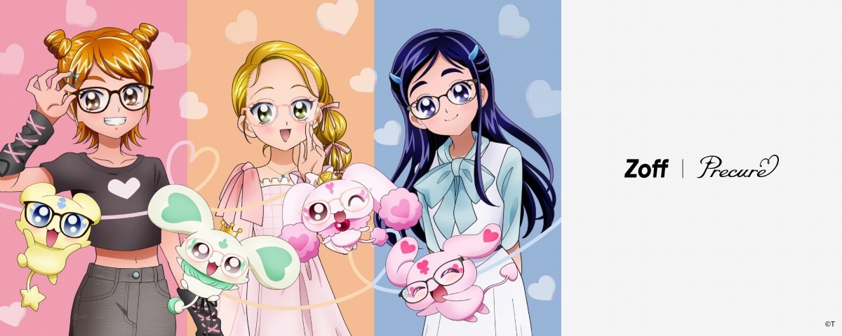 【未開封】CURE キュア フンガー FUNGAH ソフビ 3体セット 2010 プリキュア＞Zoff初コラボ キュアブラック、ホワイト、シャイニー