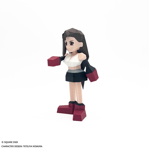 SQUARE ENIX - おはぎぃ ティファ・ロックハート&クラウド&エアリス FF7】角ばった見た目のかわいいティファ＆エアリスのソフビフィギュア