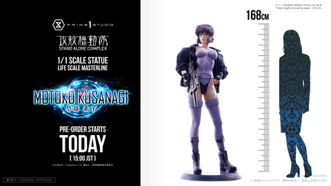 攻殻機動隊 STAND ALONE COMPLEX」より「草薙素子」の1/1スケール
