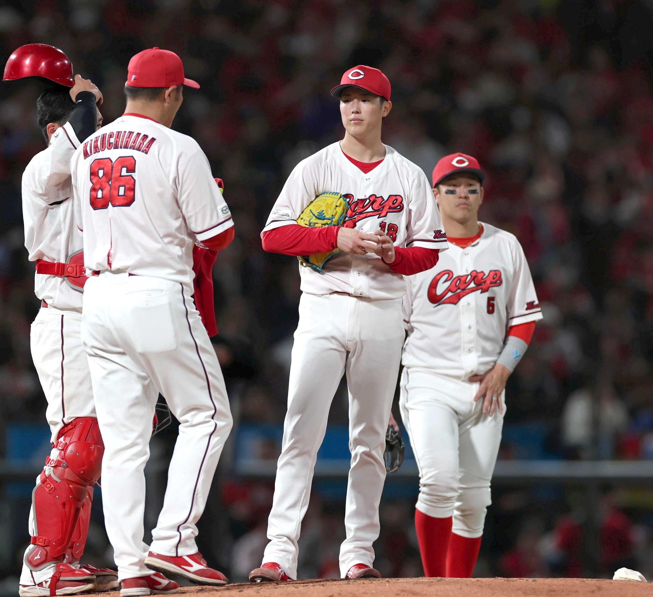 広島・森下 中8日も初回失点、投手高梨に適時打 リーグワーストタイ4