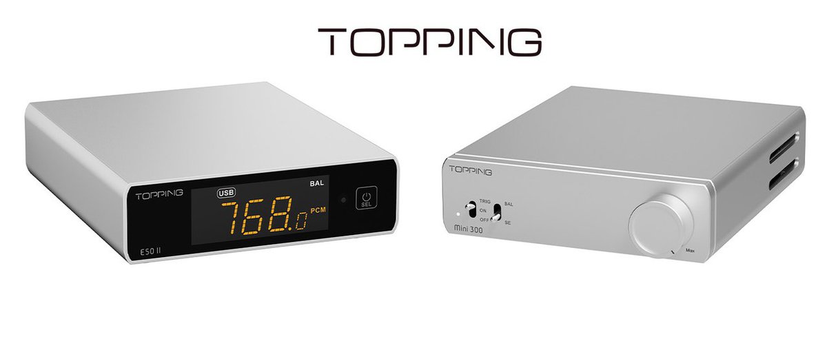 TOPPING、卓上DAC「E50II」とパワーアンプ「Mini300」に直販限定カラー
