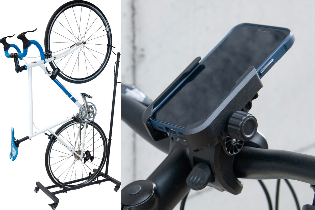 省スペースなバイクスタンドや使いやすいスマホホルダーが複数入荷 省スペースなバイクスタンドや使いやすいスマホホルダーが複数入荷