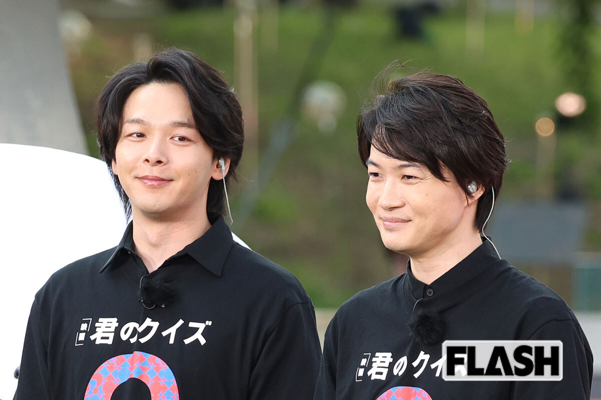 神木隆之介＆中村倫也、赤坂に降臨してファン歓喜！『君のクイズ』番宣