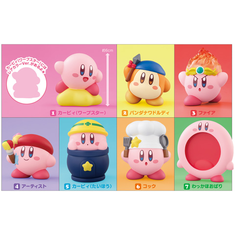 並べてかわいいカービィの食玩ソフビ人形第6弾「星のカービィ カービィ