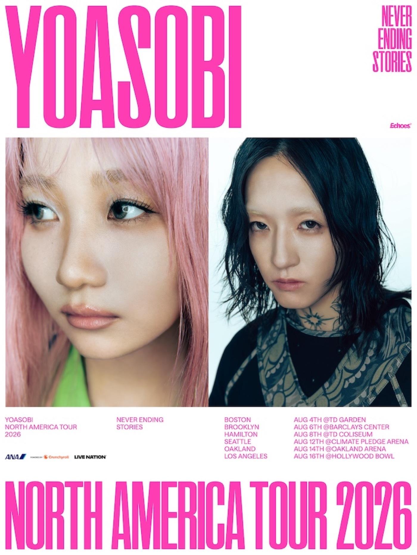 YOASOBI新作EP『THE BOOK for,』収録曲＆店舗別購入者特典の絵柄公開