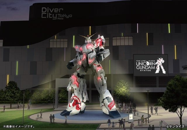 8月末展示終了の実物大ユニコーンガンダム立像、カトキハジメデザイン 8月末展示終了の実物大ユニコーンガンダム立像、カトキハジメデザイン