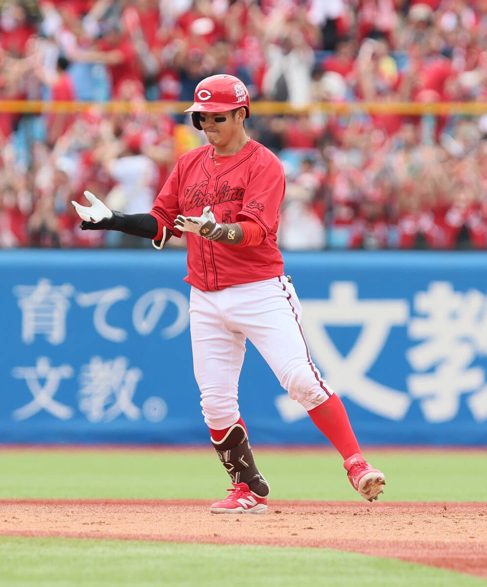 広島】小園海斗が勝負強さ発揮！5回に均衡を破る2点二塁打